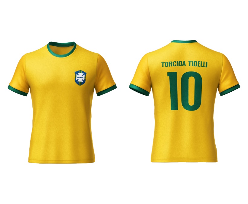 Camisas do Brasil Torcida Tidelli, modelo exclusivo